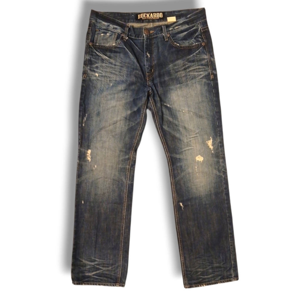 Pre-loved Men's Vintage Buckaroo Y2K Distressed Denim, Size 34